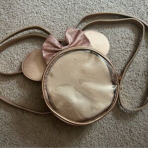 Rose Gold Disney Loungefly Minnie Mouse Pin Trading Backpack